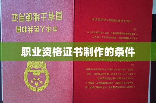 宣化职业资格证书制作的条件