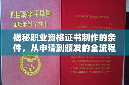 宣化揭秘职业资格证书制作的条件，从申请到颁发的全流程解析