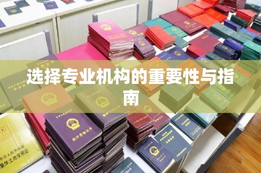 宣化选择专业机构的重要性与指南