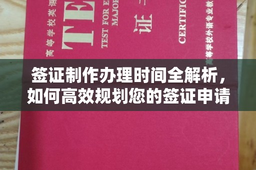 宣化签证制作办理时间全解析，如何高效规划您的签证申请流程